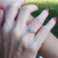 Vicenza - Piazzetta Palladio 2 - Anneau Salvini Femme Bagliori in Or blanc Diamante 0.144 Ct 20106491 - 20106491